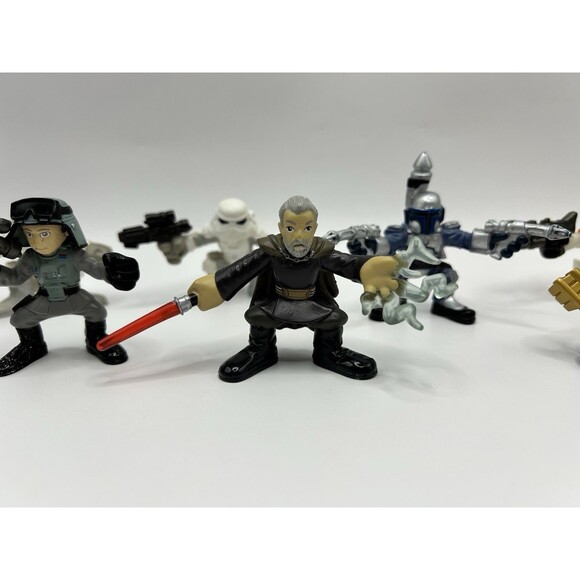 Star Wars Galactic Heroes Figures Snowtrooper, Anakin, Jango Fett Lot of 8 - Picture 4 of 11
